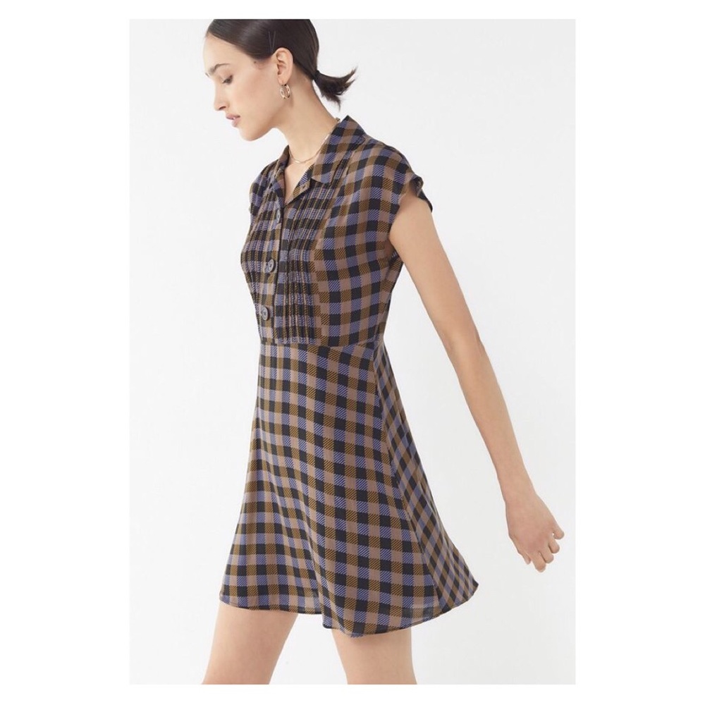 UO Nancy Short Sleeve Shirt Dress - Picture 3 of 7